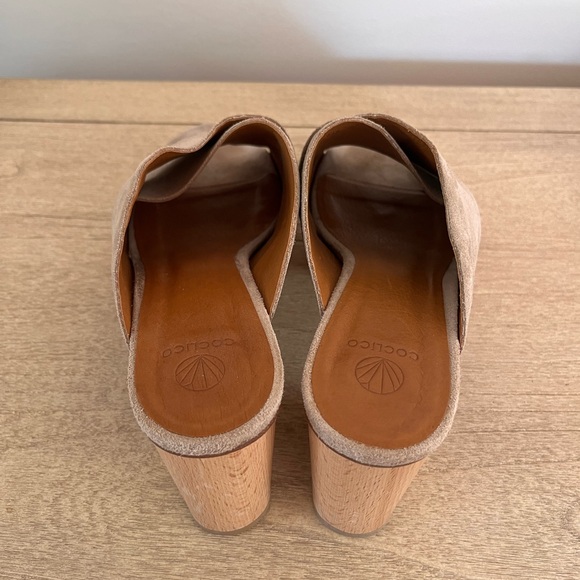 Coclico tan suede platform mule heel - Picture 2 of 5